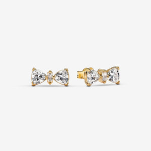 Pandora Sparkling Bow Stud Earrings