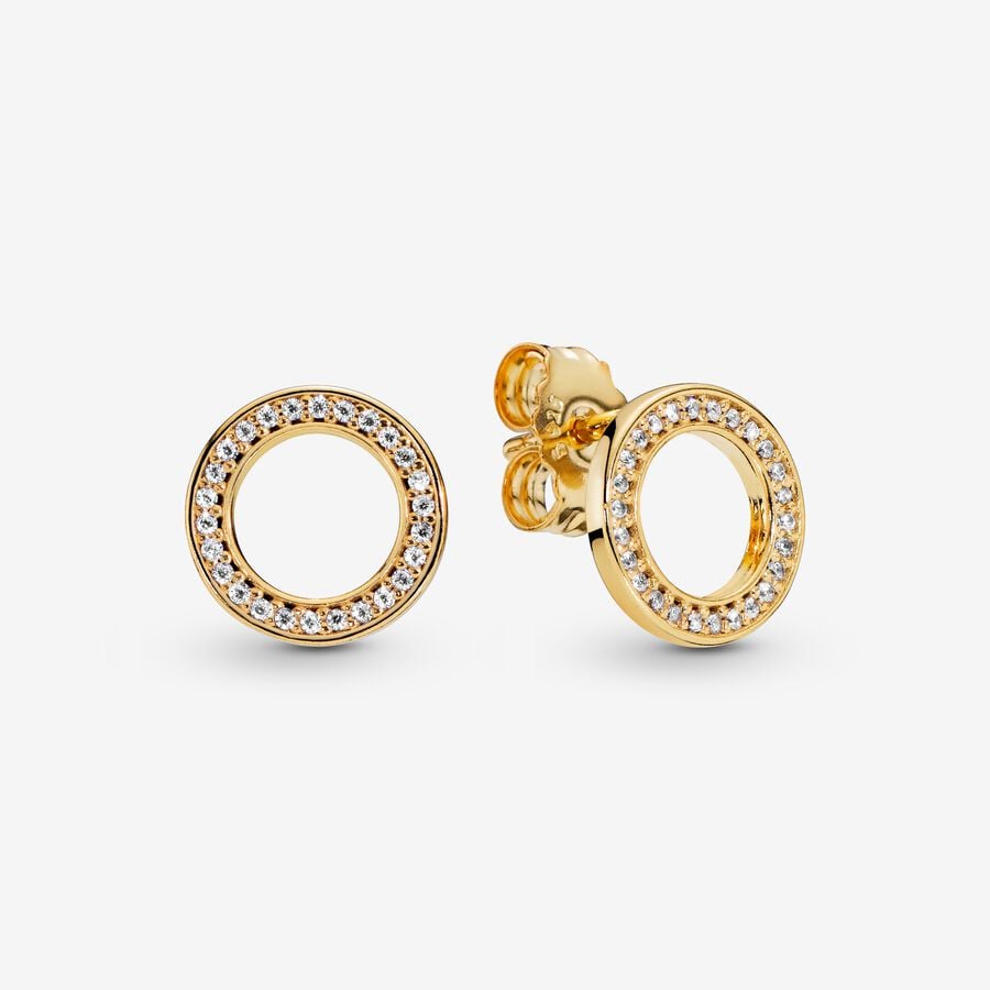 Pandora Sparkling Circle Stud Earrings