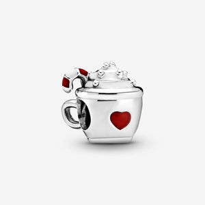 Pandora Cocoa and Candy Cane Charm