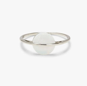 Puravida Ring- White Opal Saturn