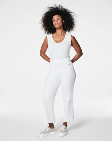 Spanx Stretch Twill Cropped Wide Leg Pant