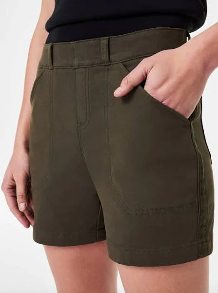 Spanx Stretch Twill Shorts, 6"